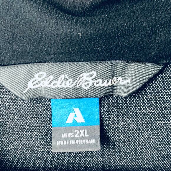 Eddie Bauer First Ascent Soft Shell Jacket Men's SZ 2XL Pockets Full Zip Black - Picture 8 of 15
